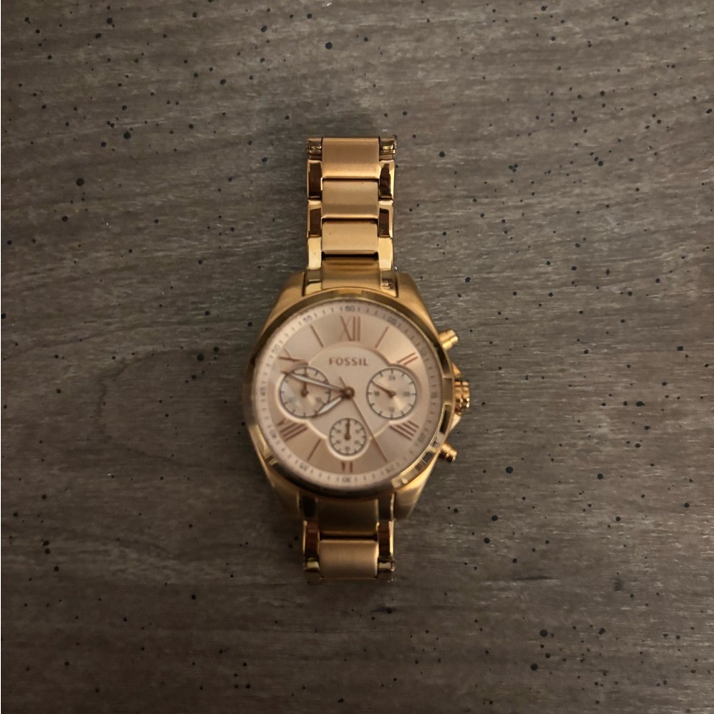 Fossil Rose Gold Chronograph Watch